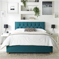 CL Boutique Velvet Double Ottoman Bedframe - Emerald