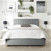 CL Opulence Twill Superking Ottoman Bedframe - Grey