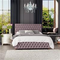 LLB Seren Velvet Superking Ottoman Bedframe - Blush