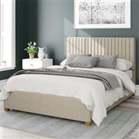 Aspire Grant Weave Double Ottoman Bedframe - Cream