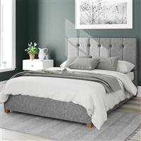 Aspire Hepburn Twill Kingsize Ottoman Bedframe - Grey