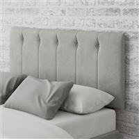 Aspire Hepburn Velvet Kingsize Headboard - Light Silver