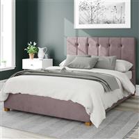 Aspire Hepburn Velvet Superking Ottoman Bedframe - Blush