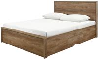 Birlea Stockwell Small Double Rustic Wooden Bed Frame - Oak