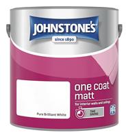 Johnstones One Coat Matt Paint 2.5L- Brilliant White