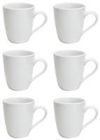 Home Essentials Set of 6 Porcelain Mugs - White