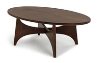 Habitat Mid Century Round Coffee Table - Brown