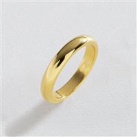 Revere 9ct Gold Plated Sterling Silver Wedding Band Ring - L