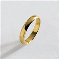Revere 9ct Gold Plated Sterling Silver Wedding Band Ring - S