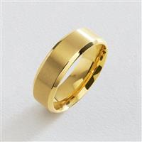 Revere Yellow Gold Plated Wedding Band Ring - O