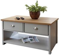 GFW Lancaster 2 Drawer Coffee Table - Grey