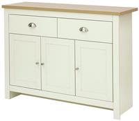 GFW Lancaster 3 Door 2 Drawer Sideboard - Cream