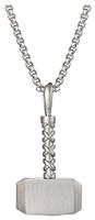 Marvel Men's Stainless Steel Thor Hammer Pendant Necklace