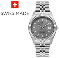Jacques du Manoir Unisex Dark Grey Dial Bracelet Watch