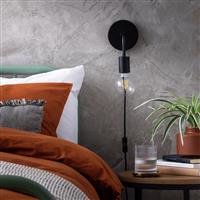 Habitat Rayner Plug in Wall Light - Black