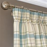 Habitat Classic Check Fully Lined Pencil Pleat Curtains-Blue