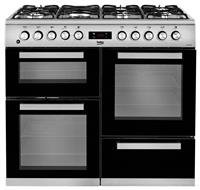 Beko KDVF100X 100cm Dual Fuel Range Cooker - Stainless Steel