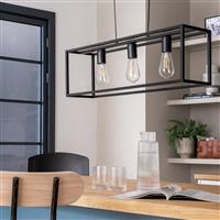 Habitat Carriage Metal Flush Ceiling Light - Matt Black