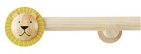 Argos Home Lion Face Wood Curtain Pole - 120cm