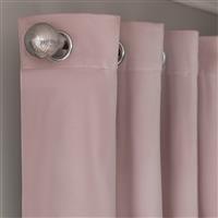 Habitat Plain Matt Velvet Eyelet Curtains - Blush Pink