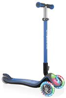 Globber Elite Lights Foldable 3 Wheel Scooter - Blue