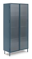 Habitat Morillo 2 Door Glass Display Cabinet - Blue