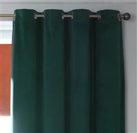 Habitat Matte Velvet Eyelet Curtain - Emerald