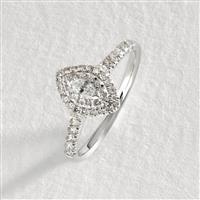 Revere 9ct White Gold 0.40ct Diamond Engagement Ring - K