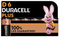 Duracell Plus Alkaline D Batteries - Pack of 6