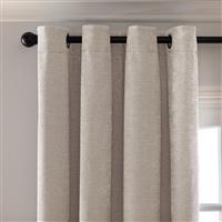 Habitat Plain Chenille Blackout Eyelet Curtains - Cream