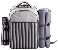 Home Backpack Cool Bag, Picnic Set and Rug - Grey