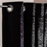 Argos Home Crushed Velvet Fully Lined Eyelet Curtains -Black