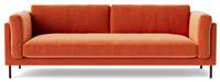 Swoon Munich Velvet 3 Seater Sofa - Burnt Orange