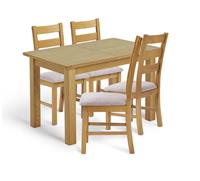 Argos Home Ashwell Oak Extending Table & 4 Chairs