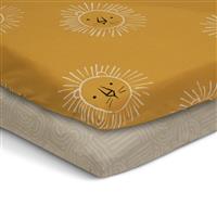 Habitat Cotton Safari Nursery Twin Pack Fitted Sheet-Cot bed