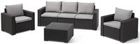 Keter California 5 Seater Sofa and Chair Set - Grey