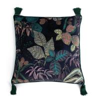 Habitat Botanical Print Velvet Cushion - Multi - 43x43cm