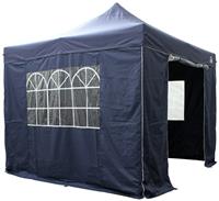 All Seasons 3m x 3m Pop Up Garden Gazebo & Side Panels -Navy