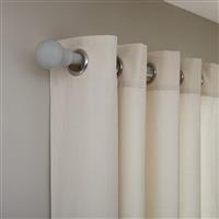Argos Home Herringbone Fully Lined Eyelet Curtain - Cream