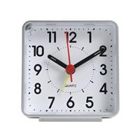 Habitat Square Analogue Alarm Clock - Silver