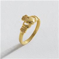 Revere 9ct Yellow Gold Claddagh Ring - M