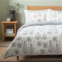 Argos Home Tufted Trees & Stars Fleece Bedding Set-Superking