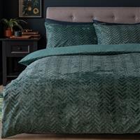 Habitat Velvet Green Bedding Set - King size