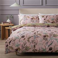 Habitat Cotton Pink Foliage Bedding Set - Superking