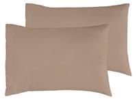 Habitat Cotton Rich 180 TC Standard Pillowcase Pair -Taupe