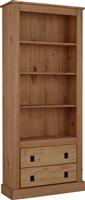 Argos Home Solid Pine 2 Drawer Bookcase