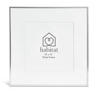 "Habitat Silver Metal Picture Frame- 10x10"""