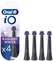 Oral-B iO Radiant White Toothbrush Heads Black - 4 Pack