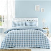 Catherine Lansfield Seersucker Gingham Bedding Set - King