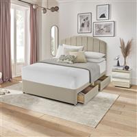 Silentnight Small Double 4 Drawer Divan Bed Base - Sandstone